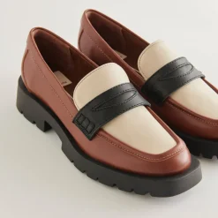 Elias Flats Brown Black Leather