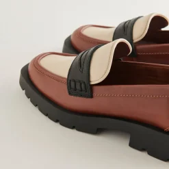 Elias Flats Brown Black Leather