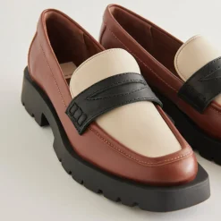 Elias Flats Brown Black Leather