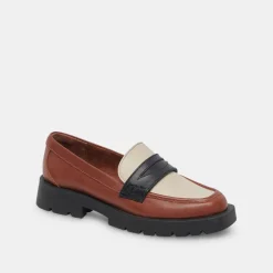 Elias Flats Brown Black Leather