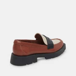 Elias Flats Brown Black Leather