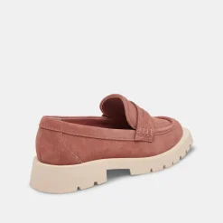 Elias Flats Mauve Suede