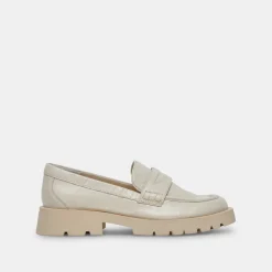 Elias Flats Off White Crinkle Patent