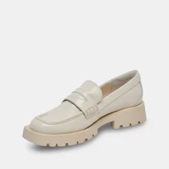 Elias Flats Off White Crinkle Patent