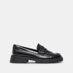 Elias Flats Onyx Crinkle Patent