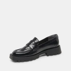 Elias Flats Onyx Crinkle Patent