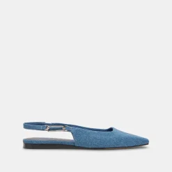 Elley Flats Blue Denim