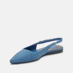 Elley Flats Blue Denim