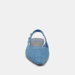 Elley Flats Blue Denim