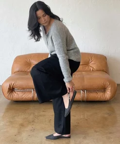 Elley Flats Carbon Denim