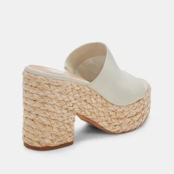 Elora Heels Ivory Leather