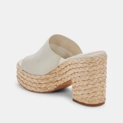 Elora Heels Ivory Leather