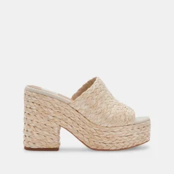 Elora Heels Lt Natural Raffia