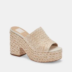 Elora Heels Lt Natural Raffia