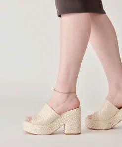 Elora Heels Lt Natural Raffia