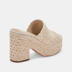 Elora Heels Lt Natural Raffia