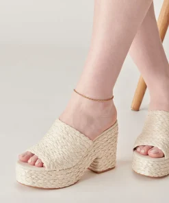 Elora Heels Lt Natural Raffia