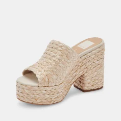 Elora Heels Lt Natural Raffia