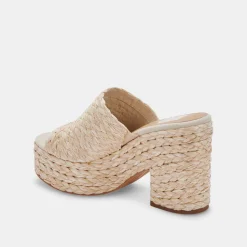 Elora Heels Lt Natural Raffia