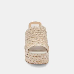 Elora Heels Lt Natural Raffia