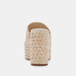 Elora Heels Lt Natural Raffia
