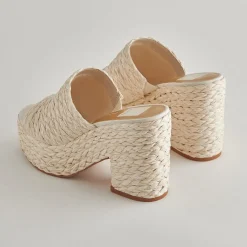 Elora Heels Off White Raffia