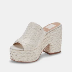 Elora Heels Off White Raffia