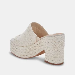 Elora Heels Off White Raffia