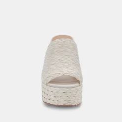 Elora Heels Off White Raffia