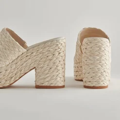 Elora Heels Off White Raffia