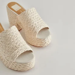 Elora Heels Off White Raffia