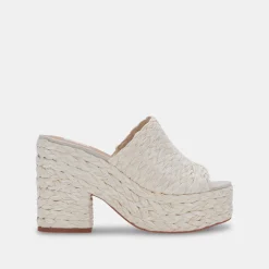 Elora Heels Off White Raffia
