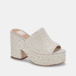 Elora Heels Off White Raffia