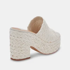 Elora Heels Off White Raffia
