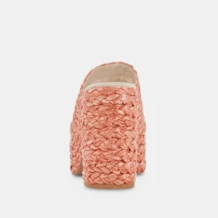 Elora Heels Orange Raffia