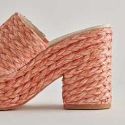 Elora Heels Orange Raffia
