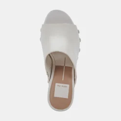 Emol Heels Ivory Leather
