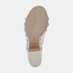 Emol Heels Ivory Leather