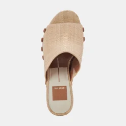 Emol Heels Lt Natural Raffia