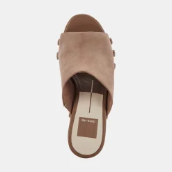 Emol Heels Mushroom Suede