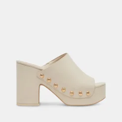 Emol Heels Off White Leather