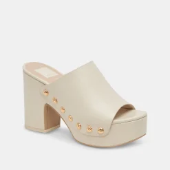 Emol Heels Off White Leather