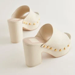 Emol Heels Off White Leather