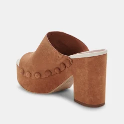 Emol Heels Pecan Suede