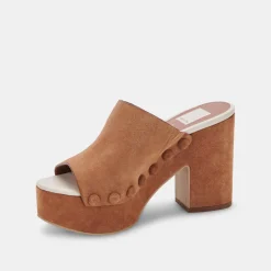 Emol Heels Pecan Suede