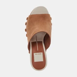 Emol Heels Pecan Suede