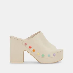 Emol Pride Heels Ivory Leather