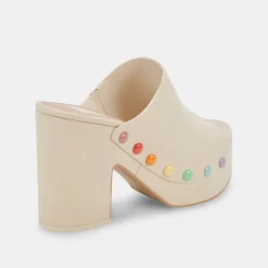 Emol Pride Heels Ivory Leather