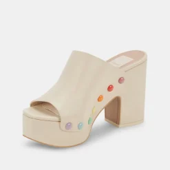Emol Pride Heels Ivory Leather