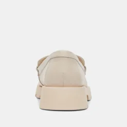 Erna Flats Ivory Leather